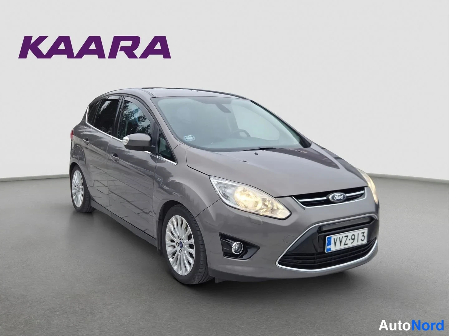 Ruskea Ford C-Max 2012, etuviisto, keula oikealle, kuva 2