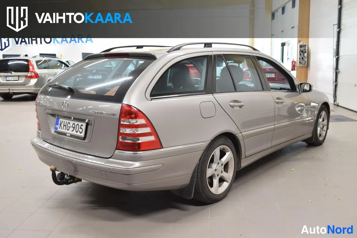 Harmaa Mercedes-Benz C 180 2007, takaviisto, kuva 2