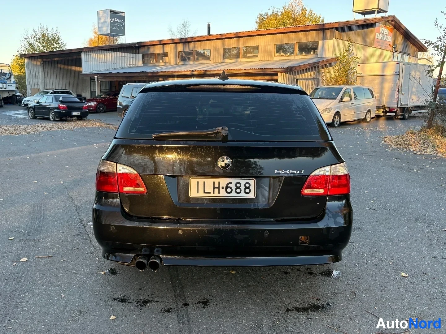 Black BMW 535d 2006, rear, photo 8