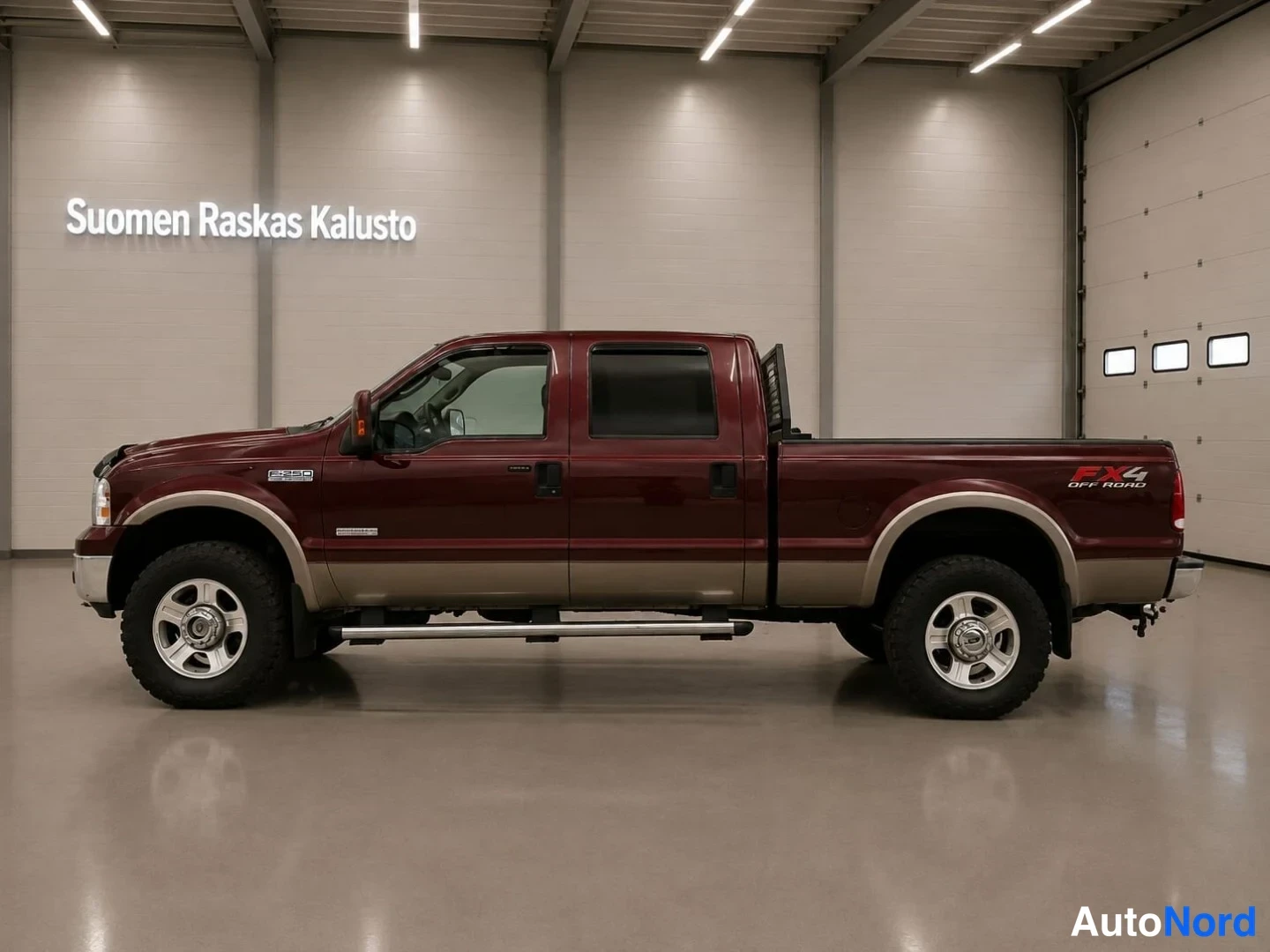 Punainen Ford F350 2005, sivulta, kuva 5