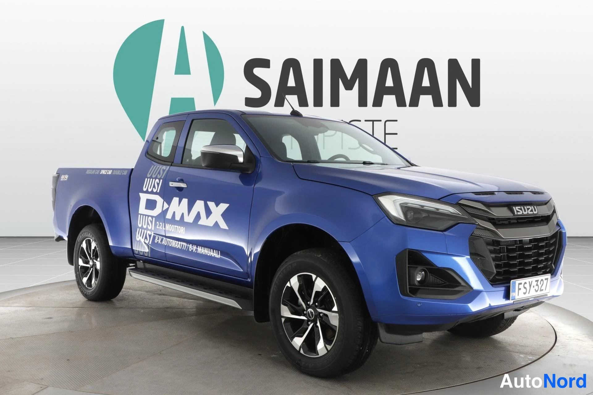 Sininen Isuzu D-Max 2026, etuviisto, keula oikealle, kuva 3