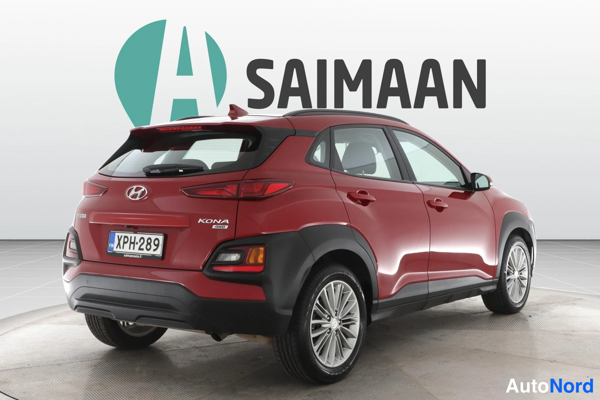 Punainen Hyundai Kona 2021, takaviisto, kuva 7