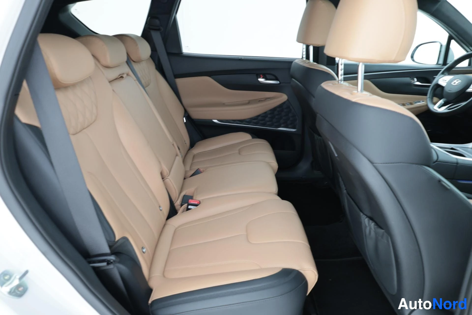 Valkoinen Hyundai Santa Fe 2022, takaistuimet, kuva 15