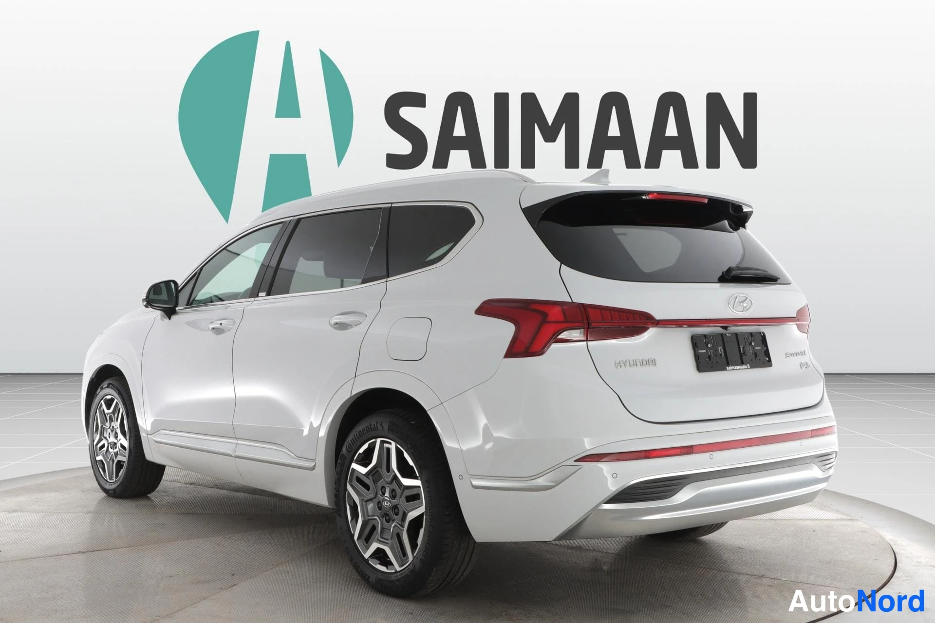 Valkoinen Hyundai Santa Fe 2022, takaviisto, kuva 6
