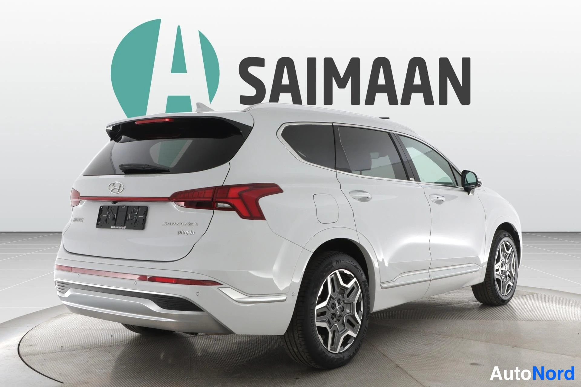 Valkoinen Hyundai Santa Fe 2022, takaviisto, kuva 7