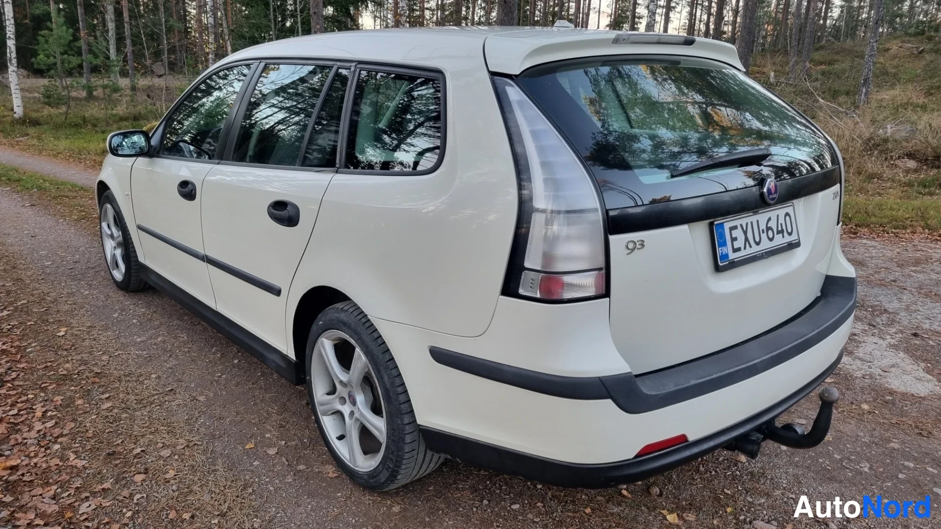 Valkoinen Saab 9-3 2006, takaviisto, kuva 6