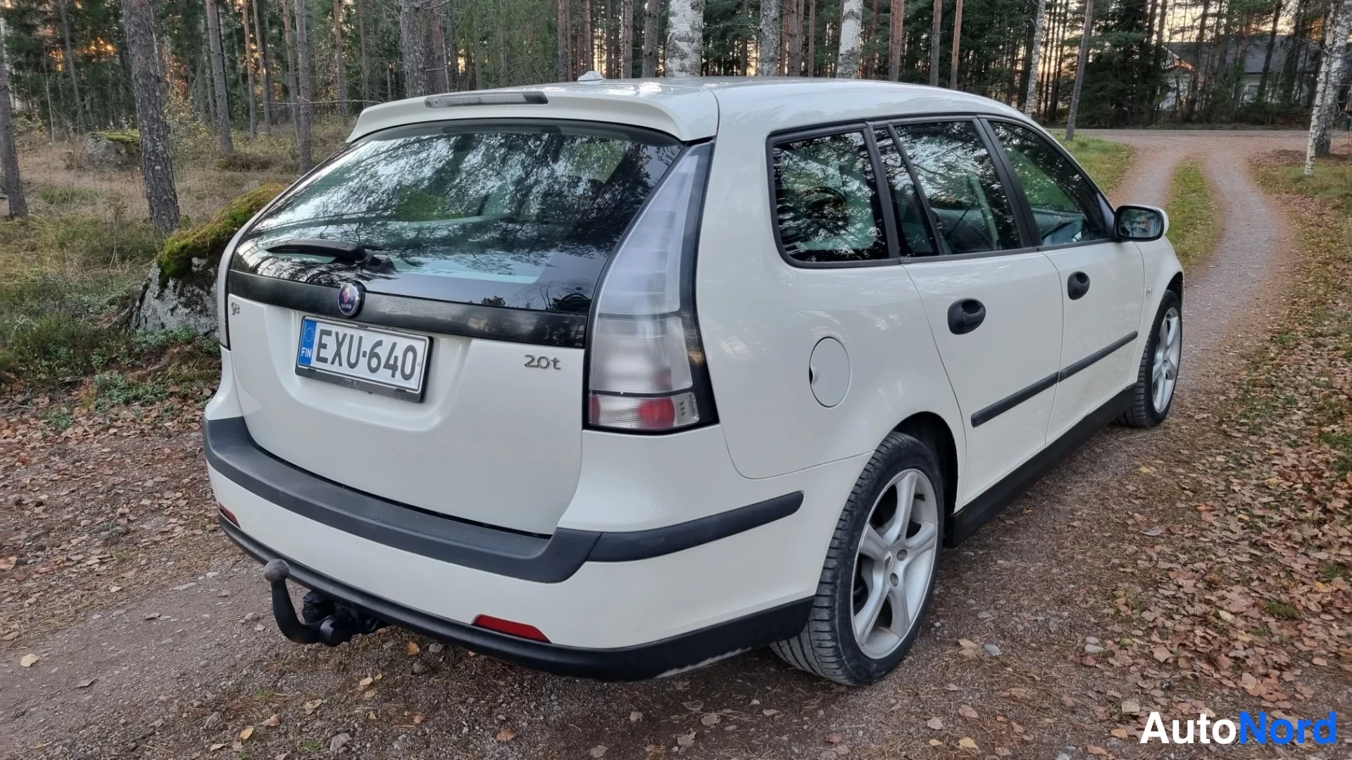Valkoinen Saab 9-3 2006, takaviisto, kuva 7