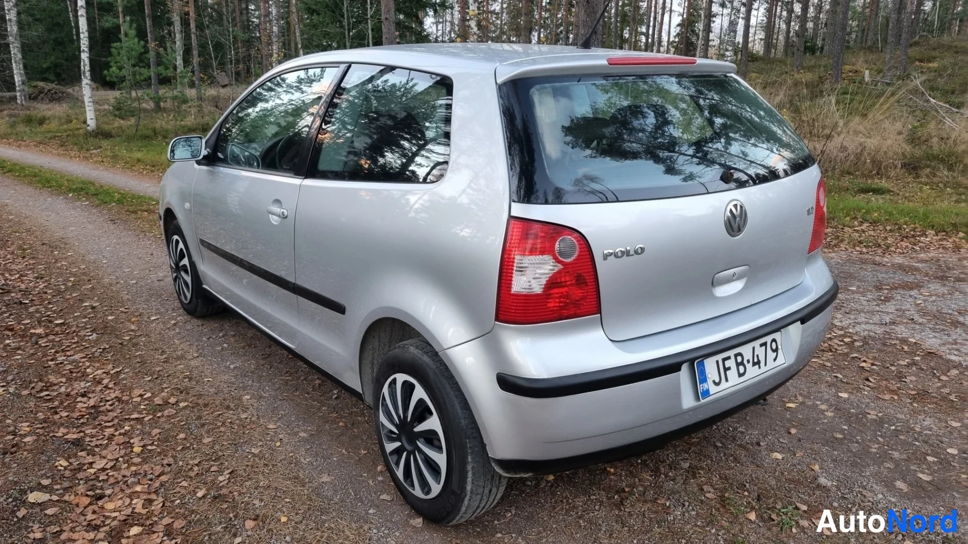 Harmaa Volkswagen Polo 2003, takaviisto, kuva 7