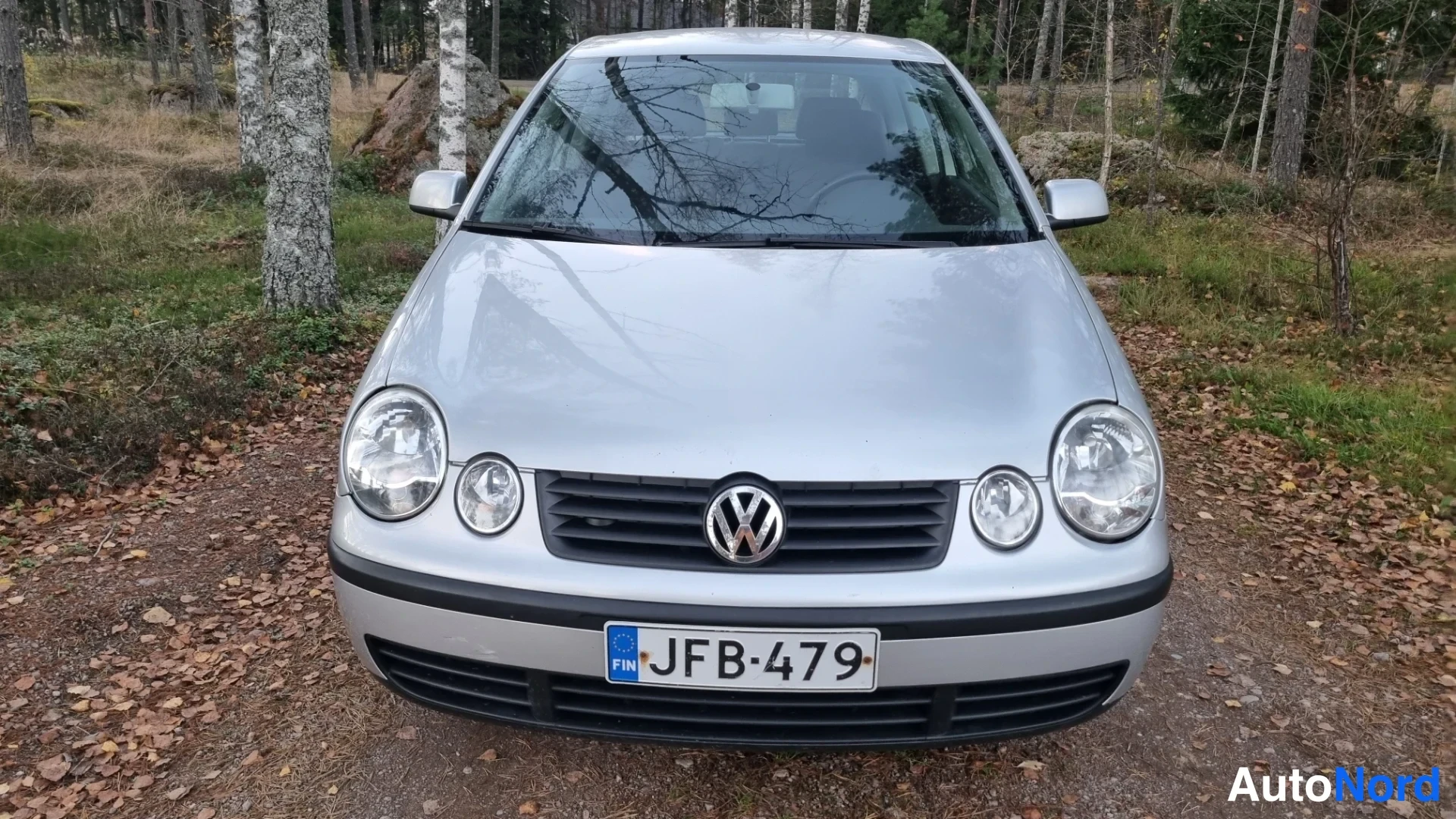Harmaa Volkswagen Polo 2003, edestä, kuva 3