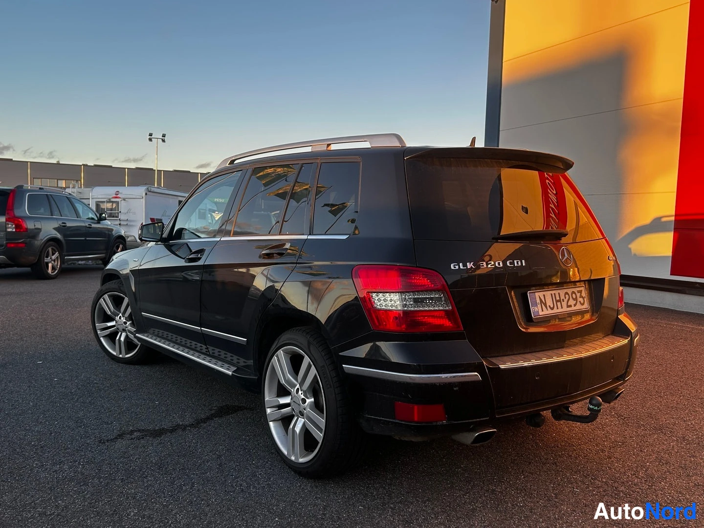 Musta Mercedes-Benz GLK 320 CDI 4MATIC 2009, takaviisto, kuva 4