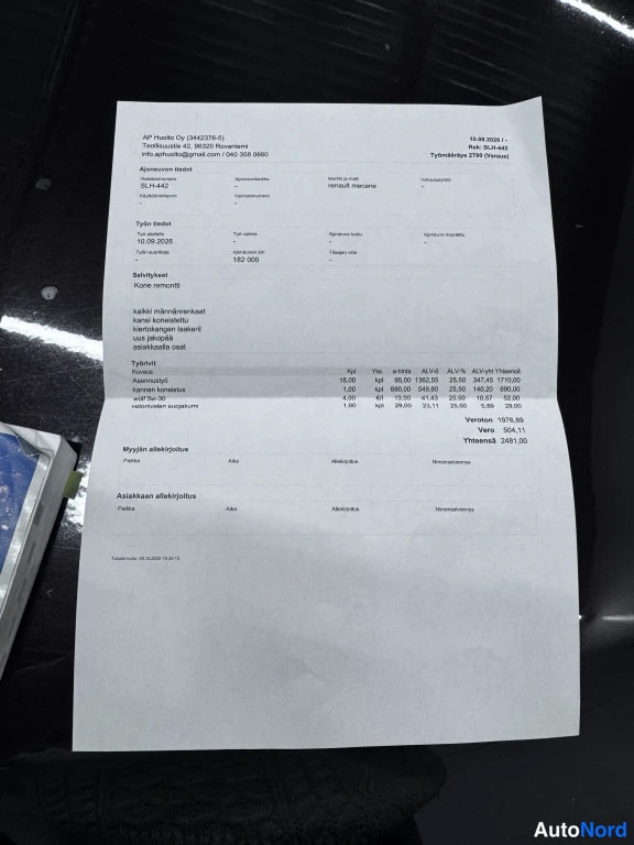 Ruskea Renault Megane 2013, asiakirja, kuva 16