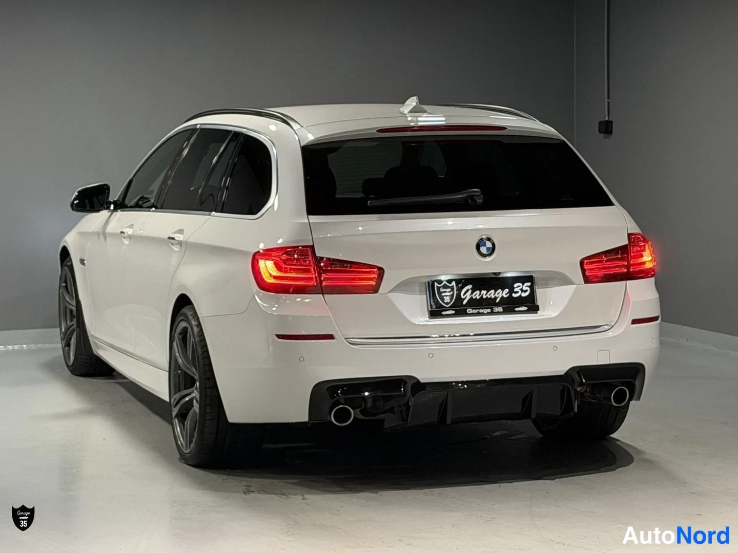 Valkoinen BMW 535d xDrive 2016, takaviisto, kuva 7
