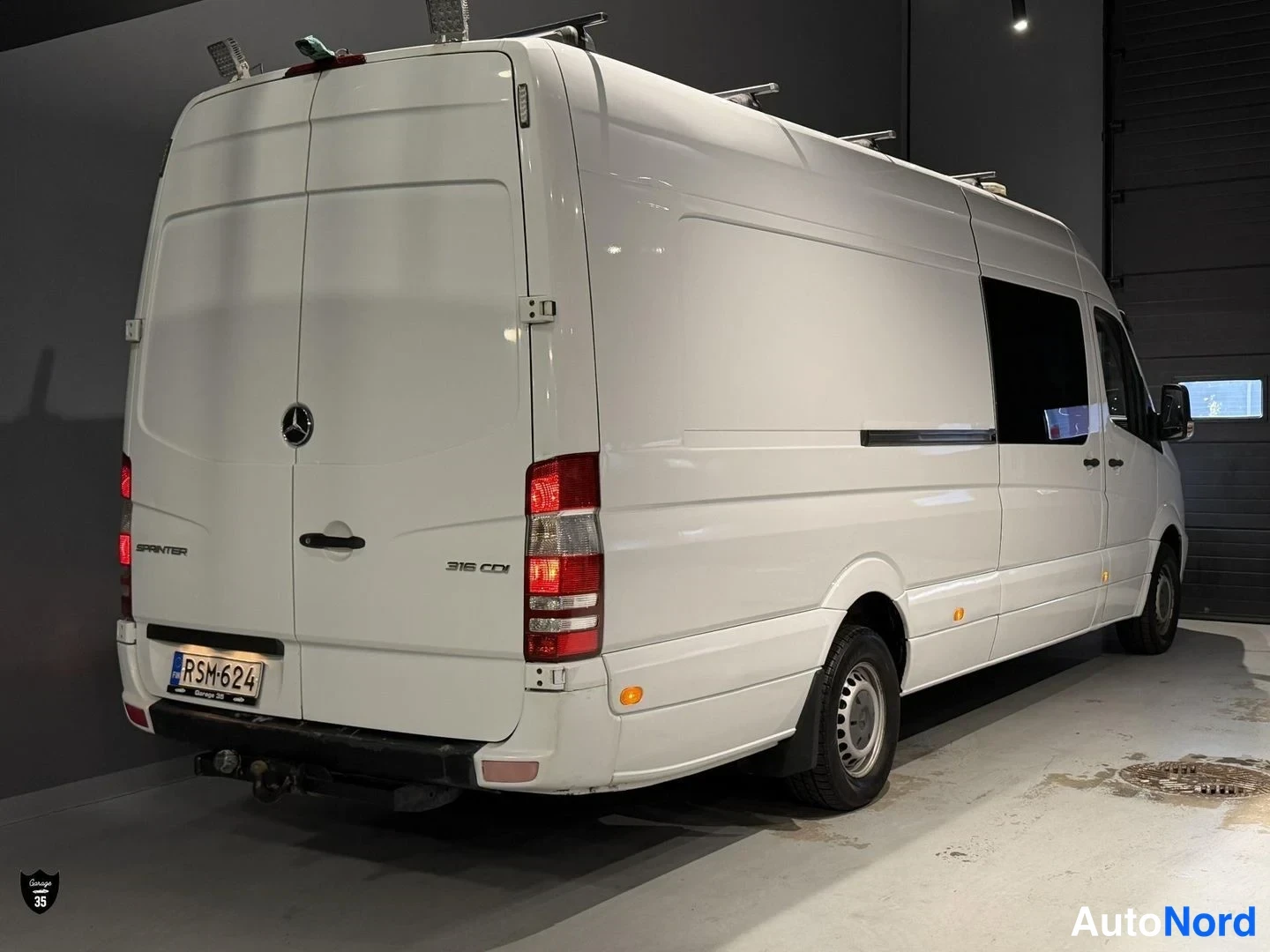 Valkoinen Mercedes-Benz Sprinter 316 CDI 2015, takaviisto, kuva 8