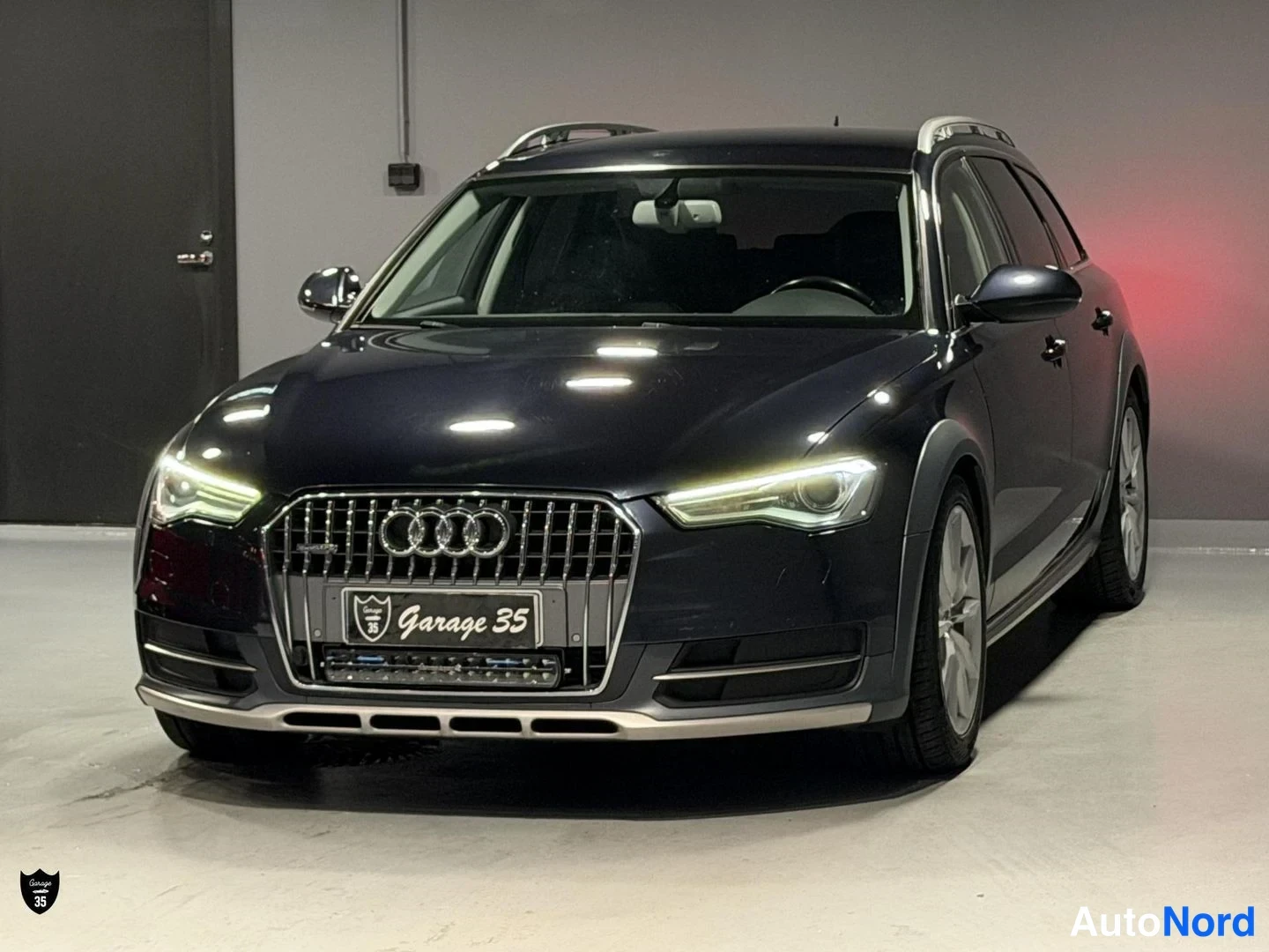 Sininen Audi A6 Allroad 2015, etuviisto, keula vasemmalle, kuva 3