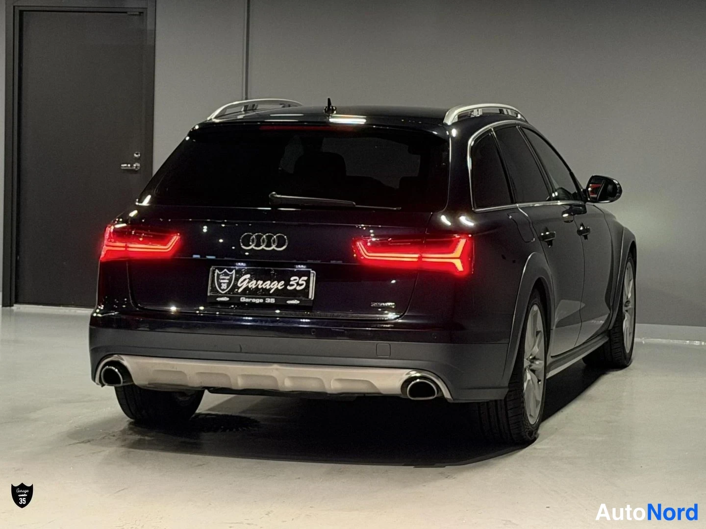Sininen Audi A6 Allroad 2015, takaviisto, kuva 9