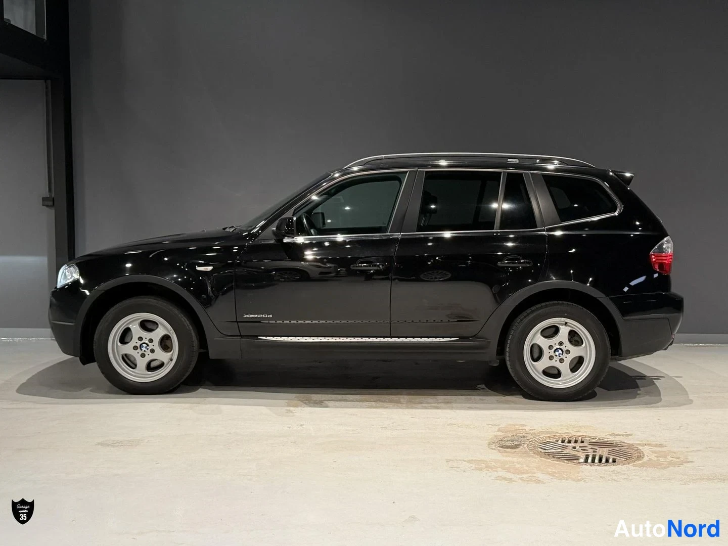 Musta BMW X3 xDrive20d 2008, sivulta, kuva 6