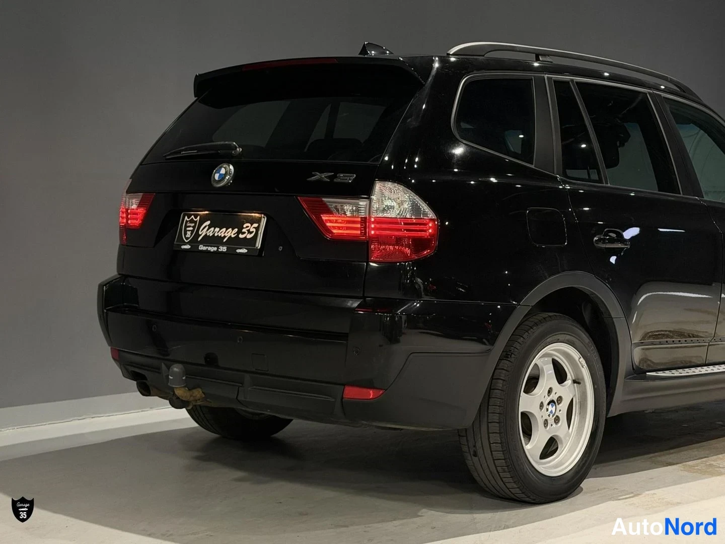 Musta BMW X3 xDrive20d 2008, takaviisto, kuva 8
