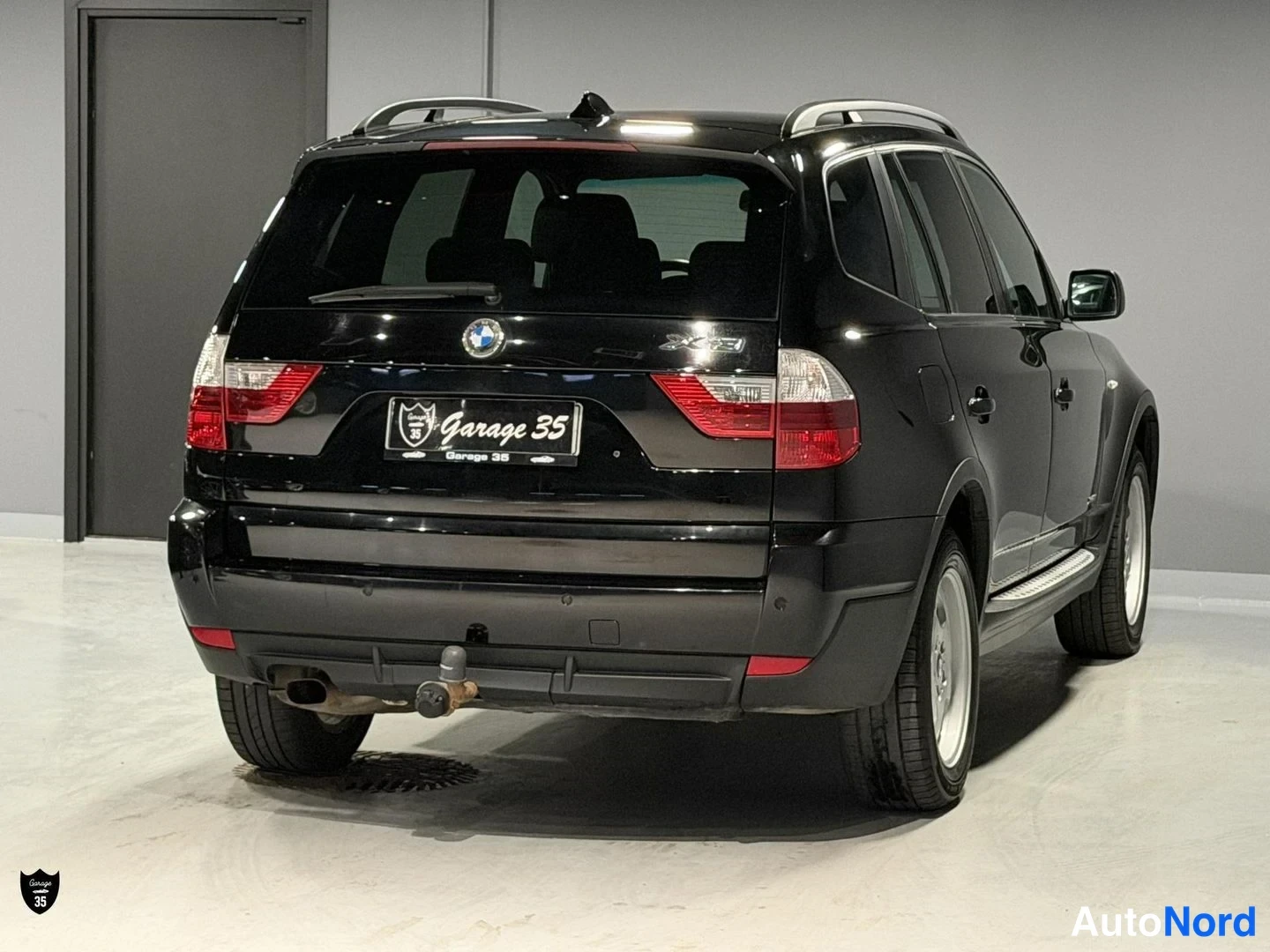 Musta BMW X3 xDrive20d 2008, takaviisto, kuva 9