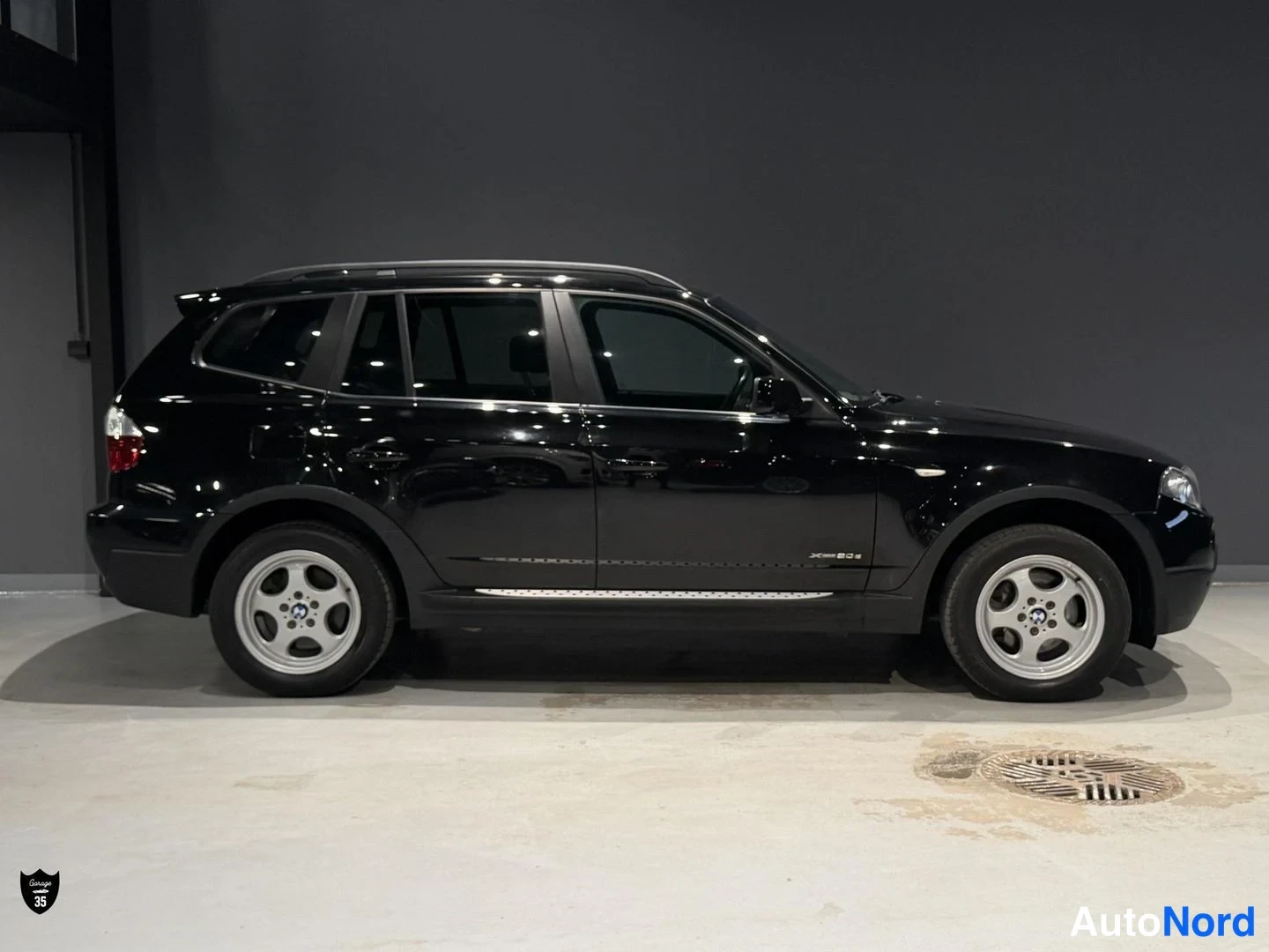 Musta BMW X3 xDrive20d 2008, sivulta, kuva 5
