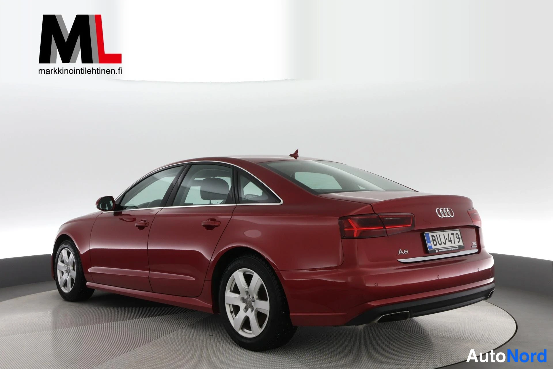 Punainen Audi A6 2015, takaviisto, kuva 6