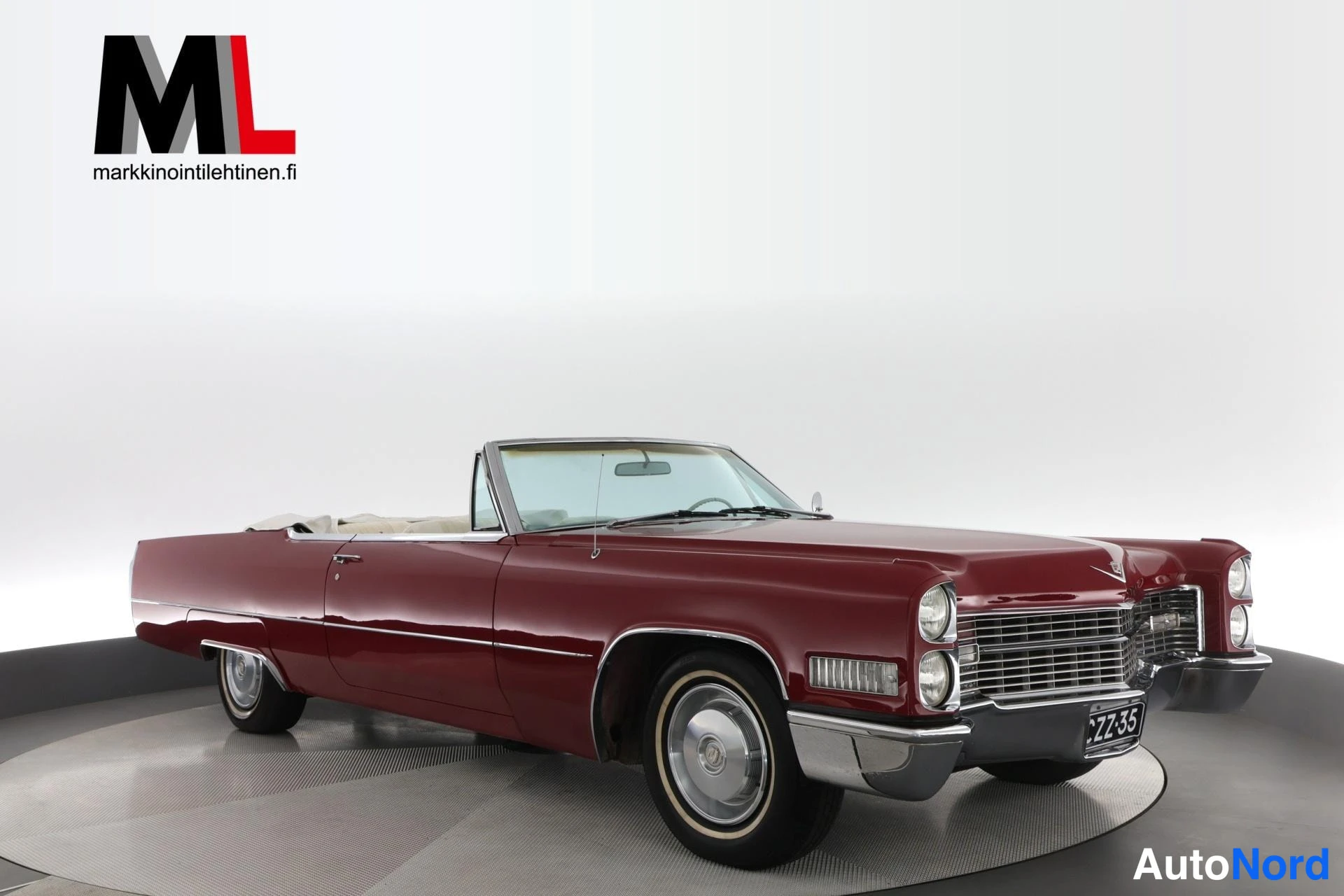 Punainen Cadillac De Ville Convertible 1966, etuviisto, keula oikealle, kuva 2