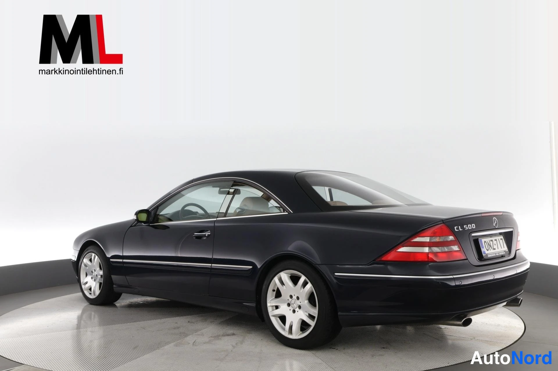 Sininen Mercedes-Benz CL 500 2001, takaviisto, kuva 6