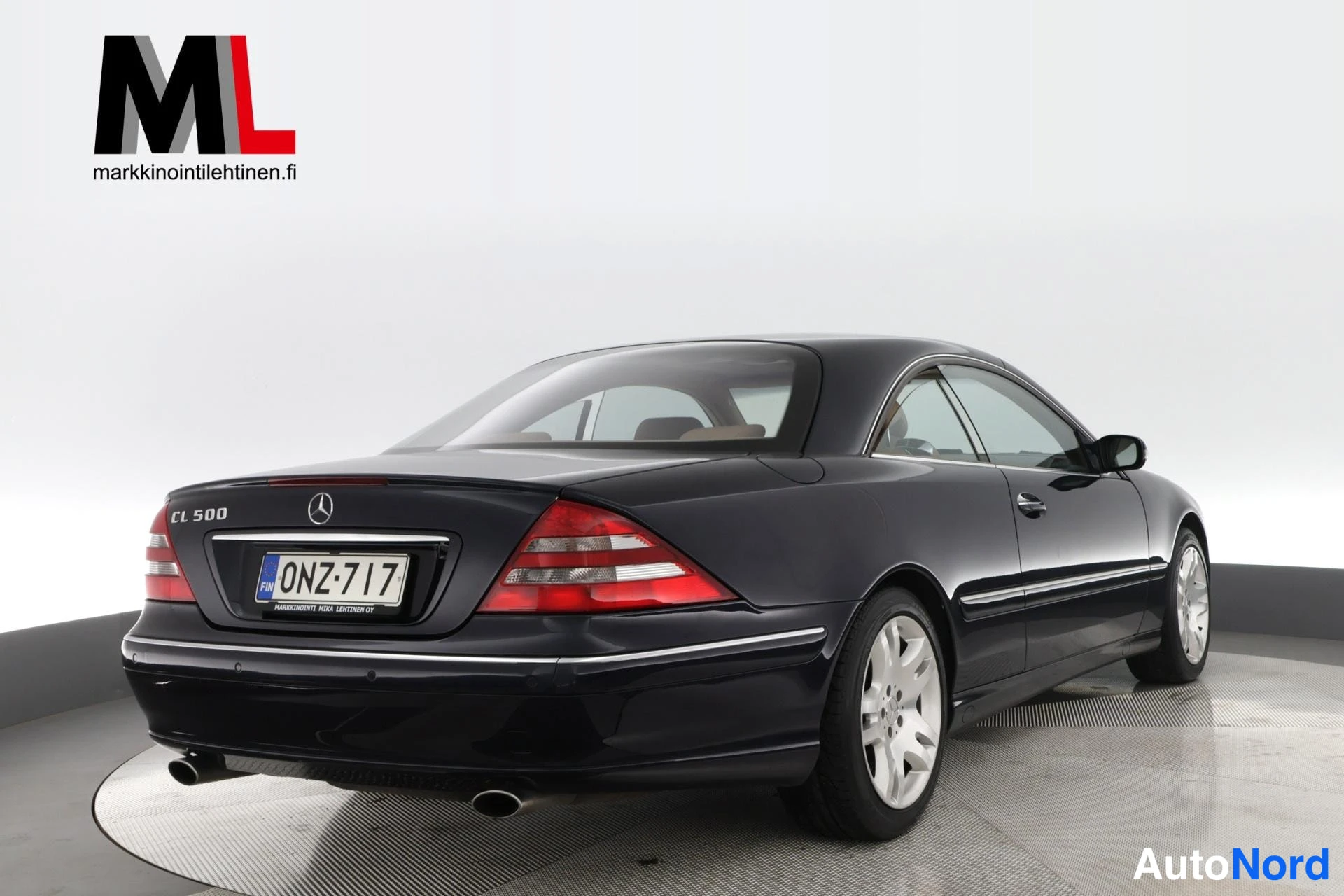 Sininen Mercedes-Benz CL 500 2001, takaviisto, kuva 7
