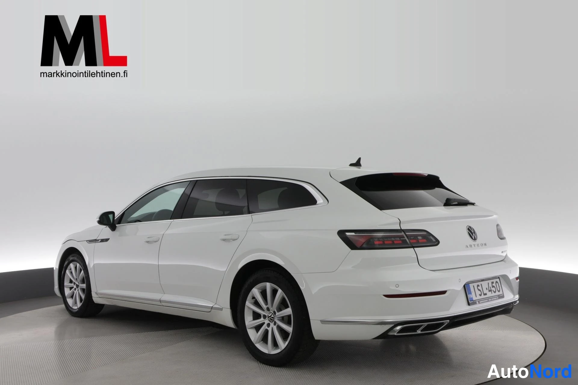 Valkoinen Volkswagen Arteon 2021, takaviisto, kuva 8