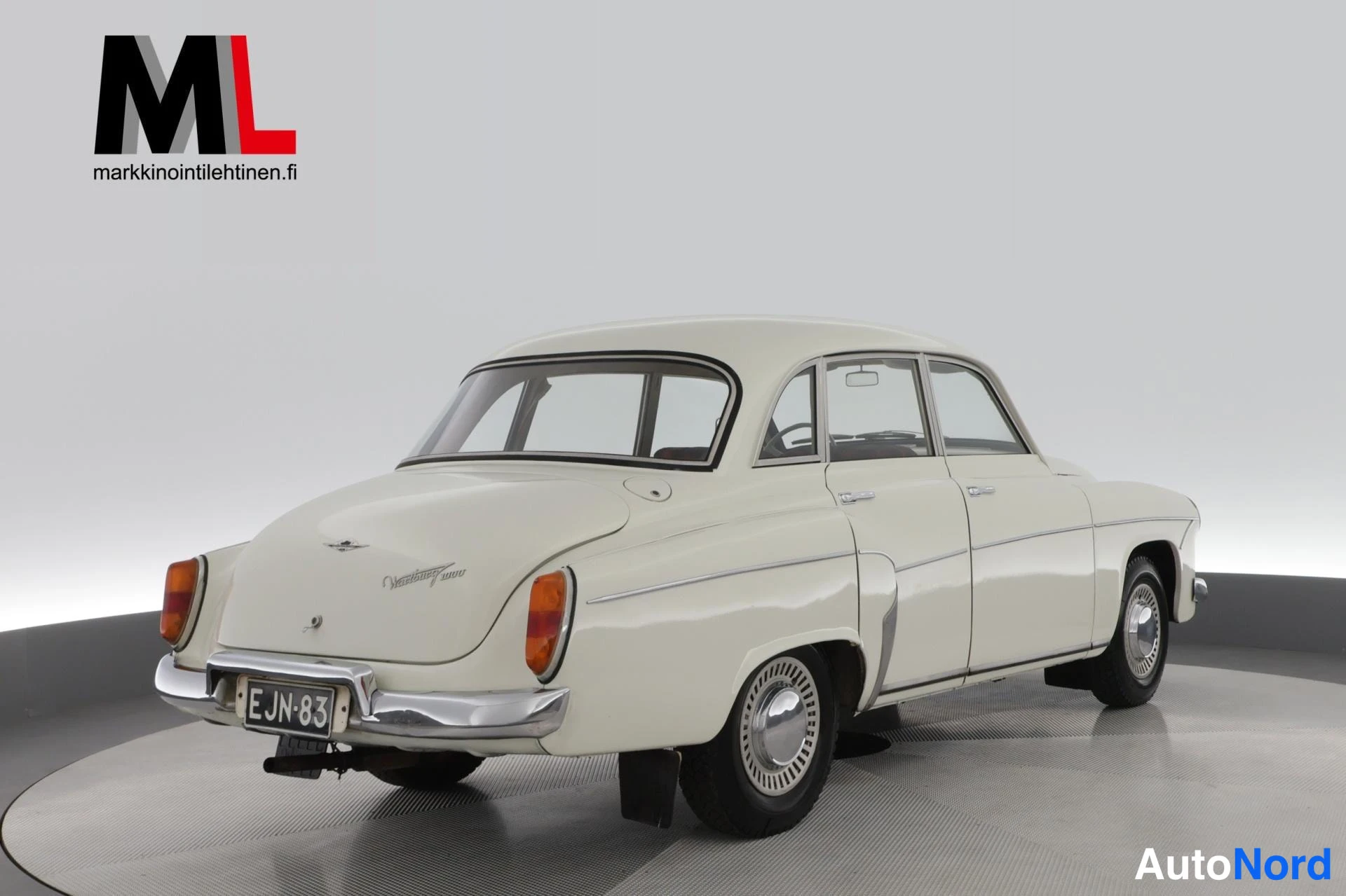 Valkoinen Wartburg 1000 1966, takaviisto, kuva 8