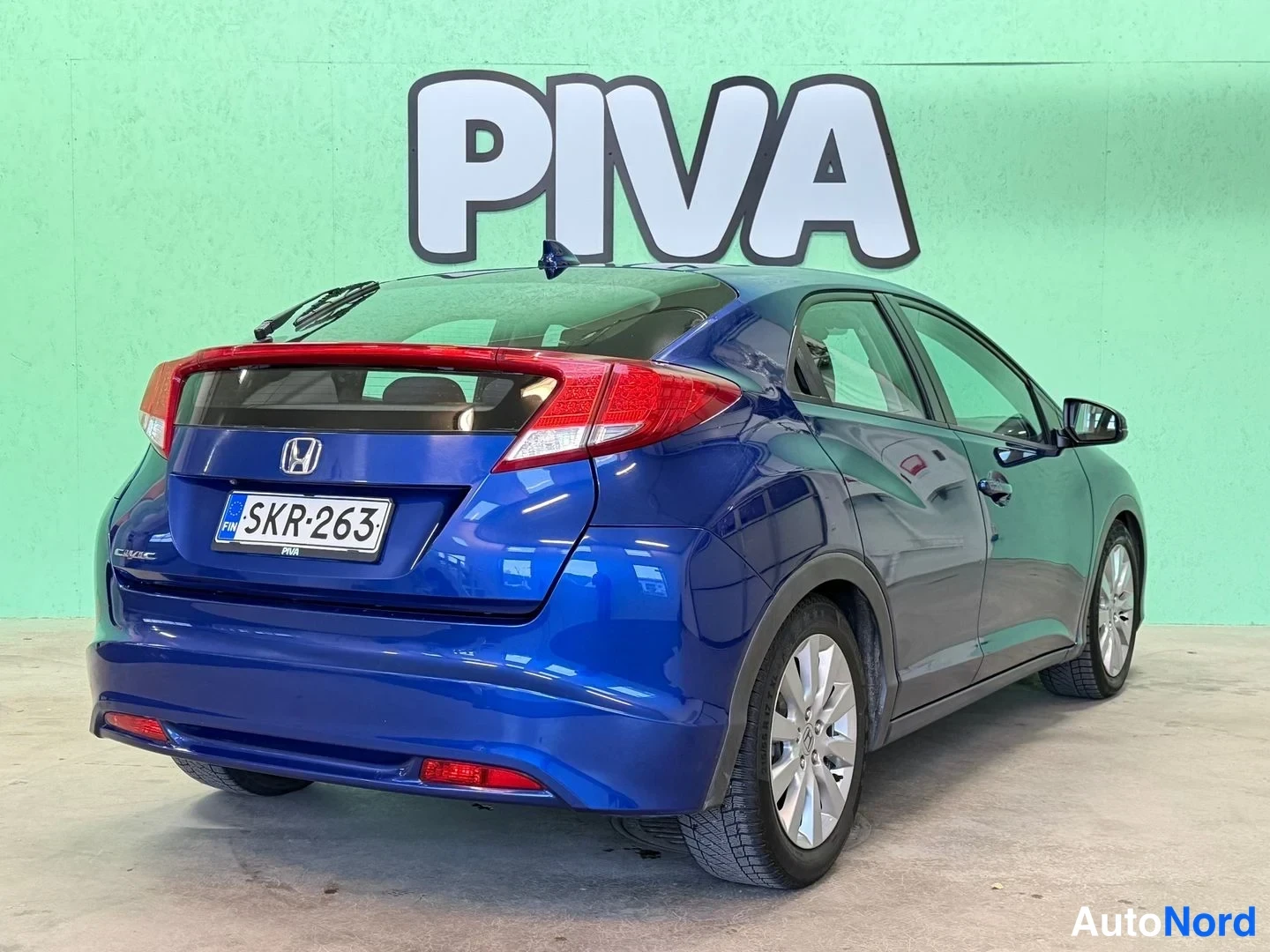 Sininen Honda Civic 2012, takaviisto, kuva 5
