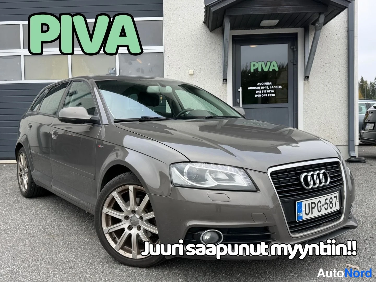 Harmaa Audi A3 2012, etuviisto, keula oikealle, kuva 2