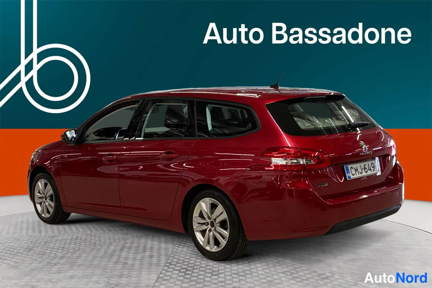 Punainen Peugeot 308 2019, takaviisto, kuva 6