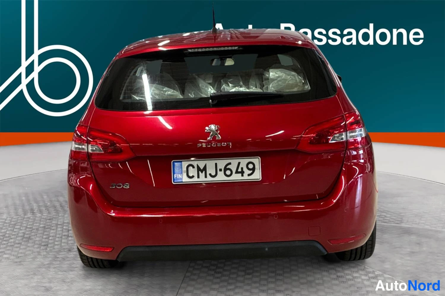 Punainen Peugeot 308 2019, takaa, kuva 8