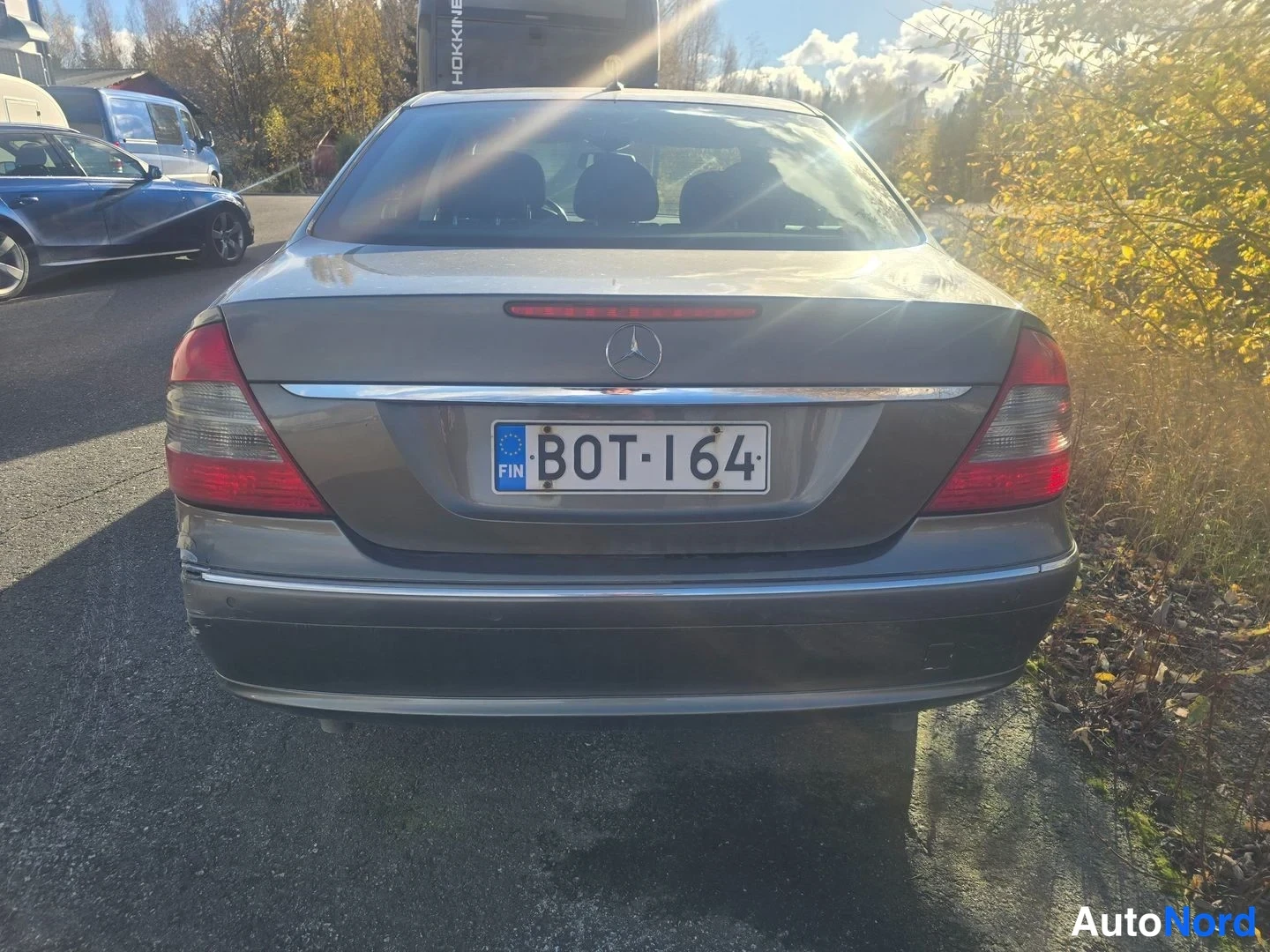 Harmaa Mercedes-Benz E 280 CDI 2007, takaa, kuva 4
