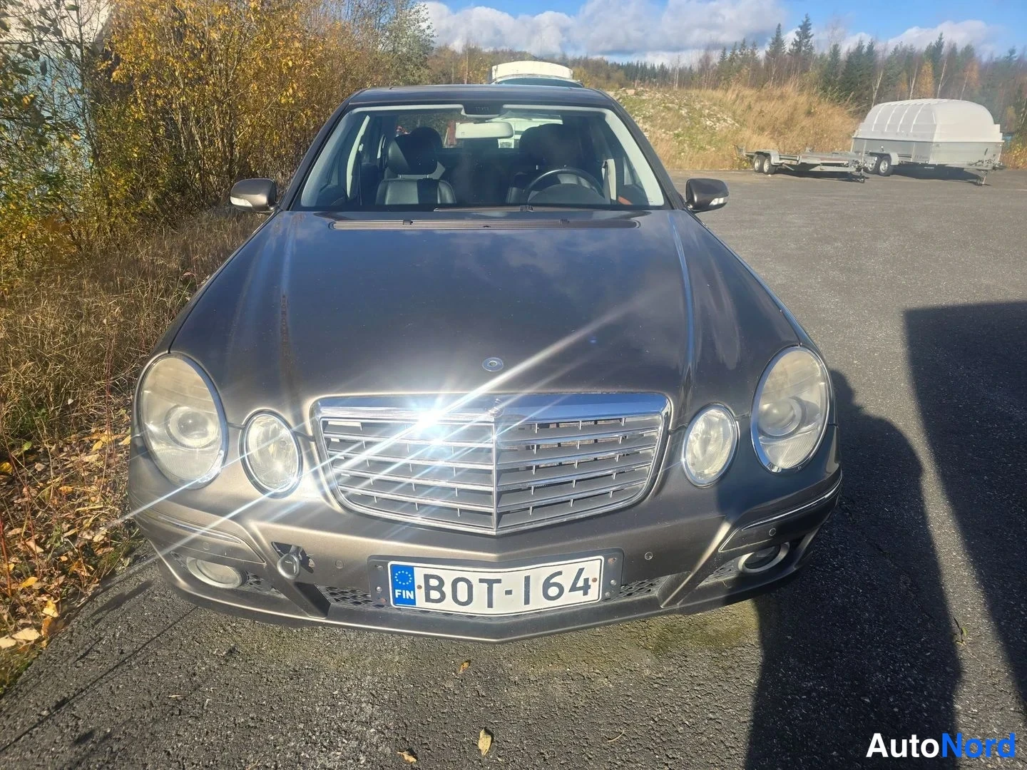 Harmaa Mercedes-Benz E 280 CDI 2007, edestä, kuva 3