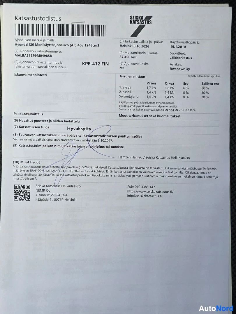 Musta Hyundai i20 2009, asiakirja, kuva 32