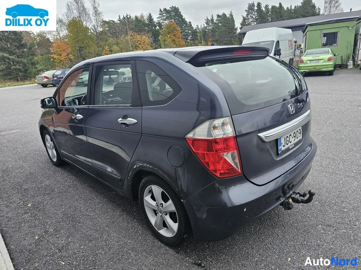 Harmaa Honda FR-V 2005, takaviisto, kuva 7
