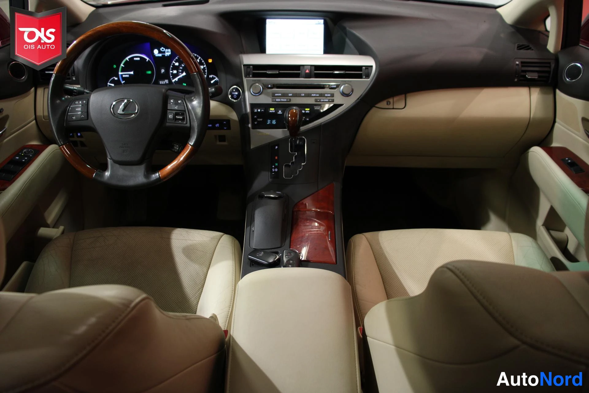 Punainen Lexus RX 450H 2010, ohjaamo, kuva 12