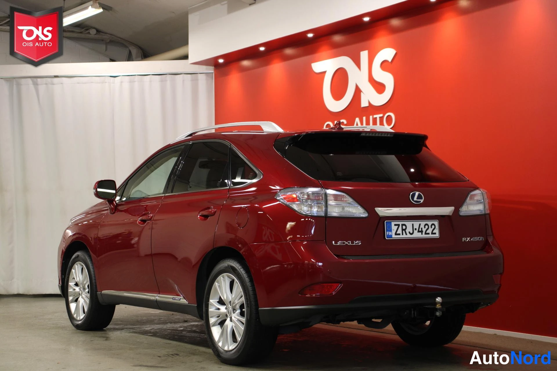 Punainen Lexus RX 450H 2010, takaviisto, kuva 7