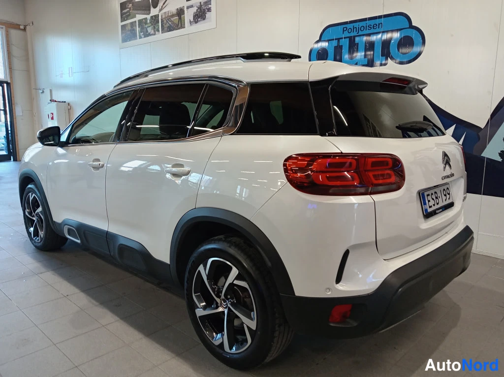 Valkoinen Citroen C5 Aircross 2020, takaviisto, kuva 7