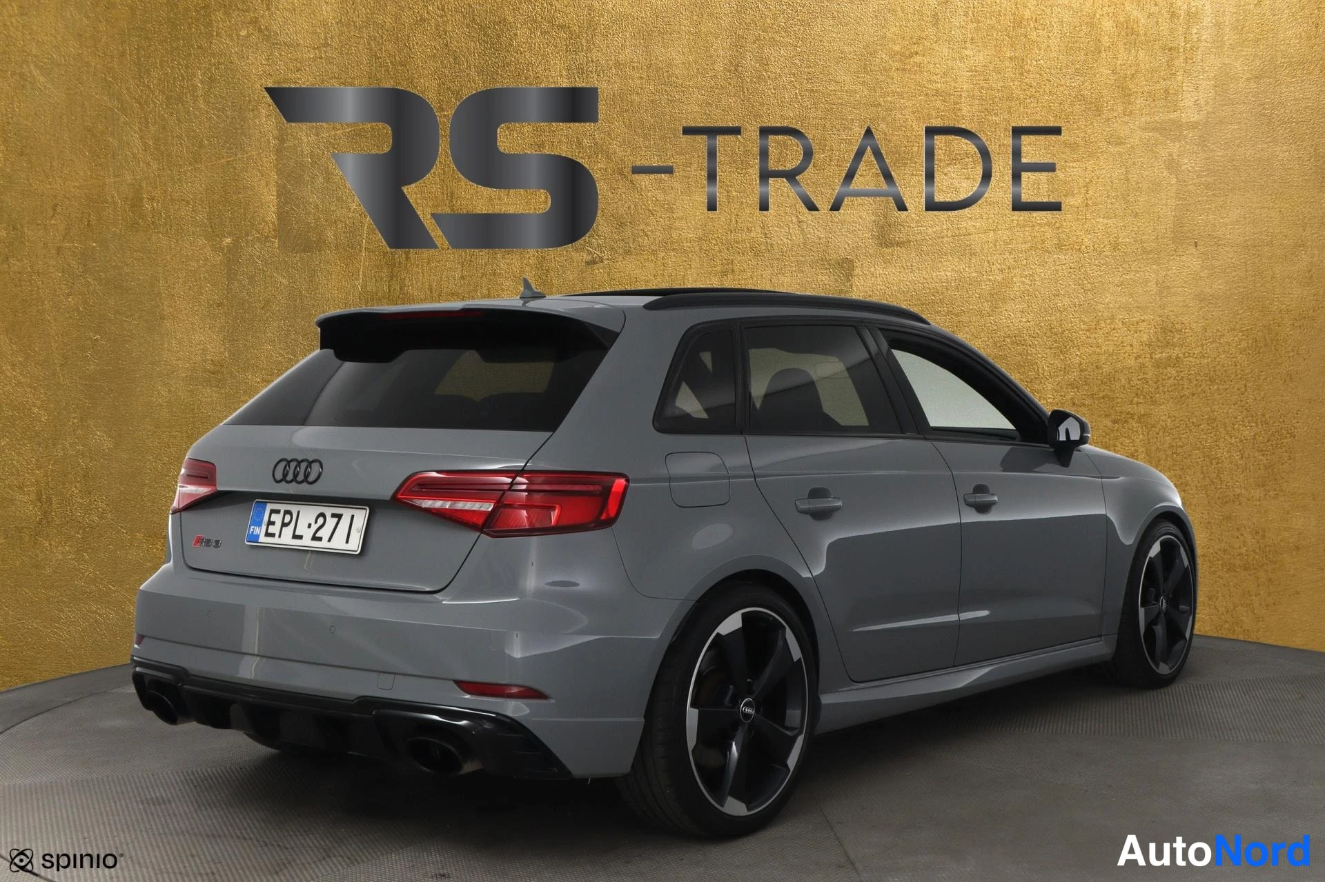 Harmaa Audi quattro 2018, takaviisto, kuva 3