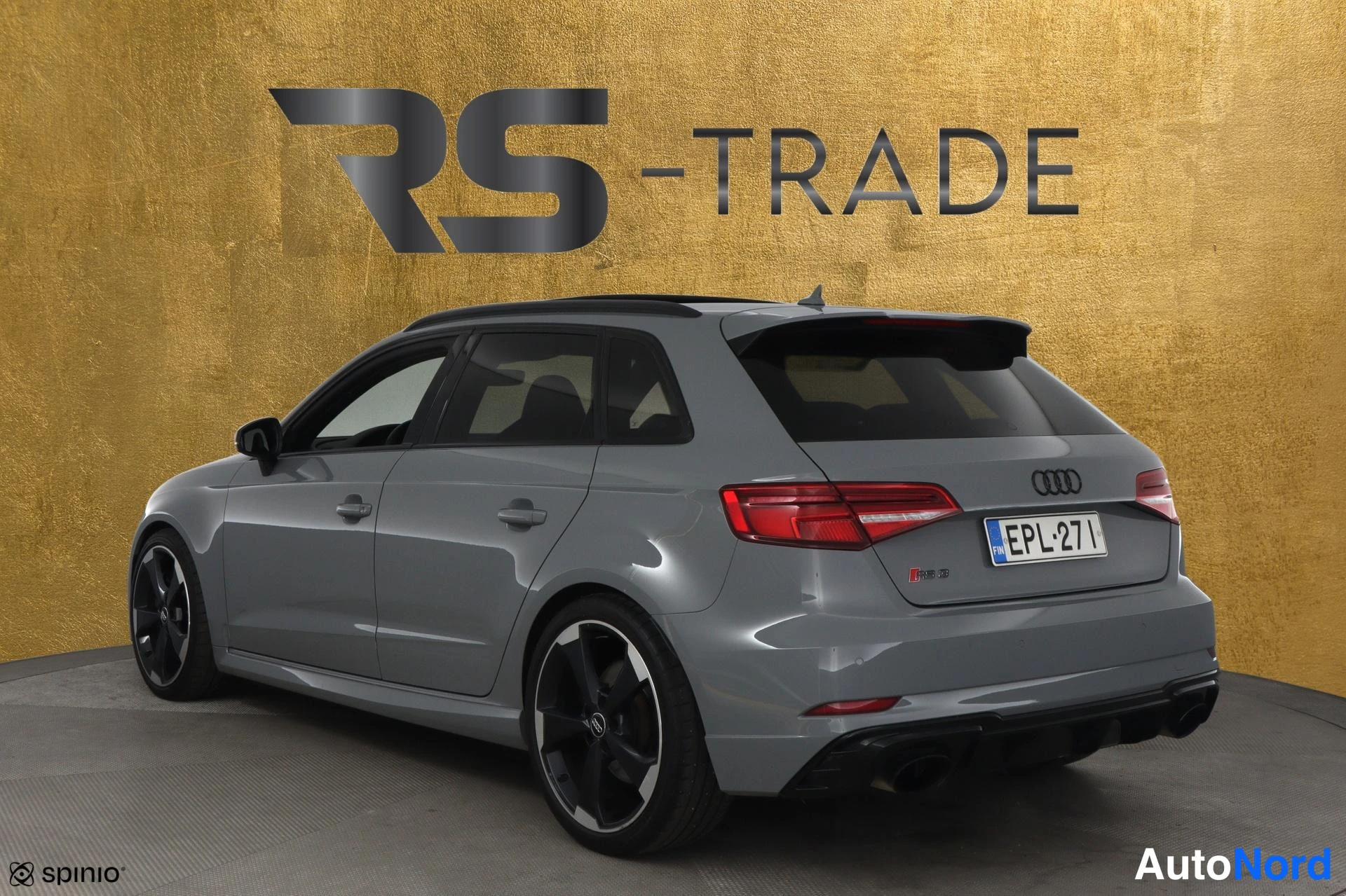 Harmaa Audi quattro 2018, takaviisto, kuva 4