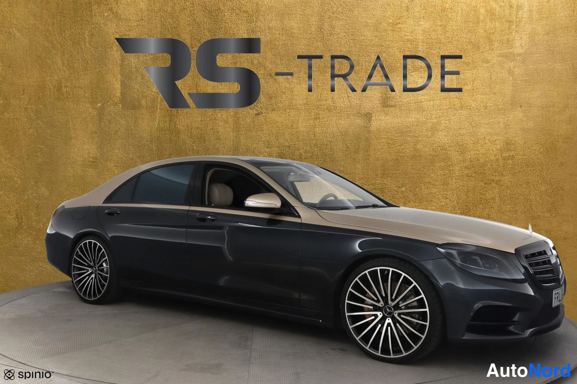 Musta Mercedes-Benz S 2015, etuviisto, keula oikealle, kuva 3