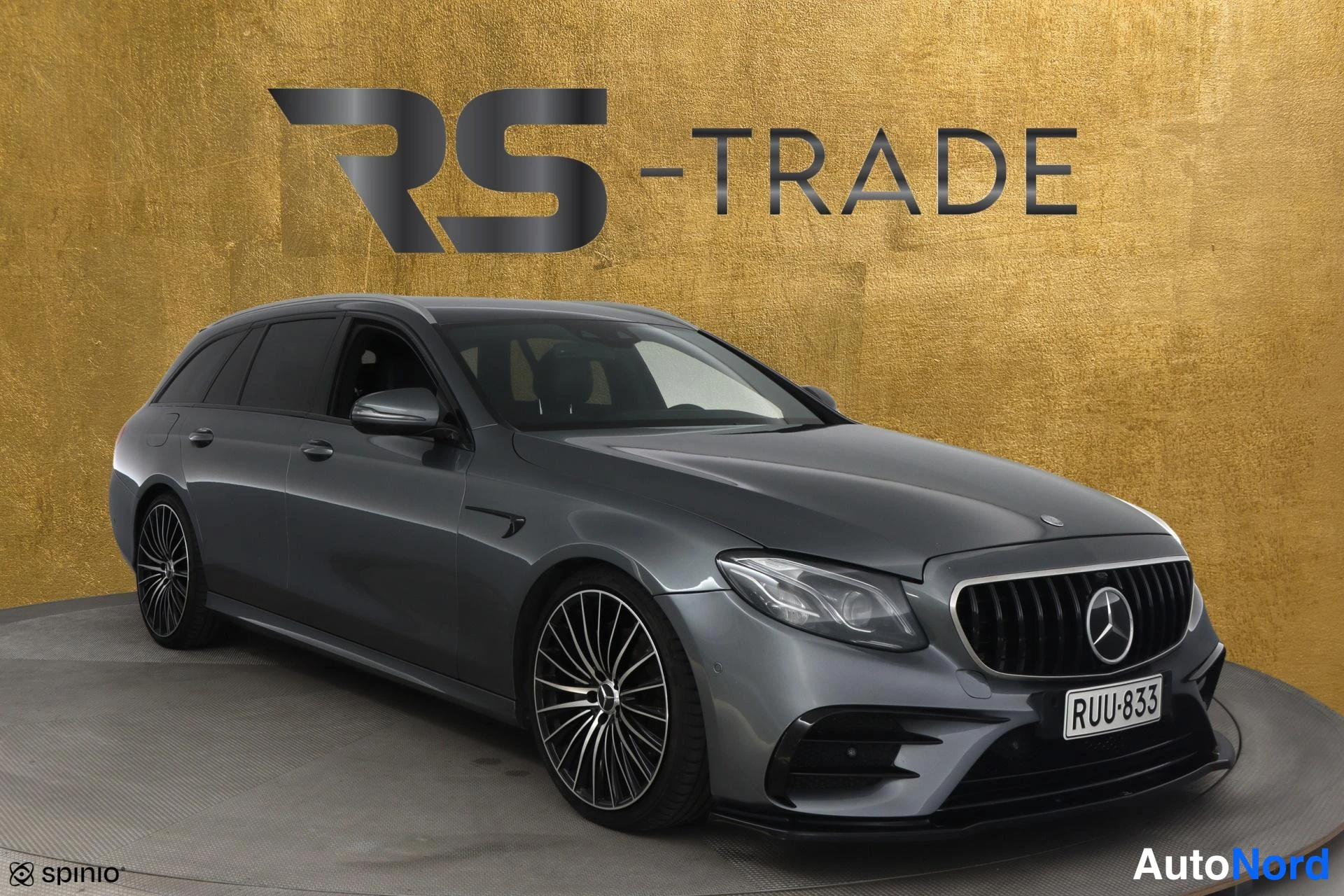 Harmaa Mercedes-Benz E 2017, etuviisto, kuva 3