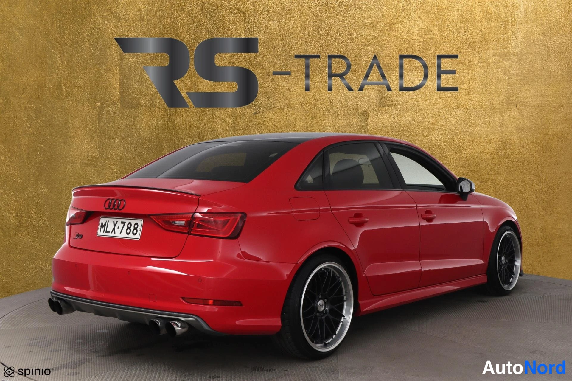 Punainen Audi S3 2014, takaviisto, kuva 4