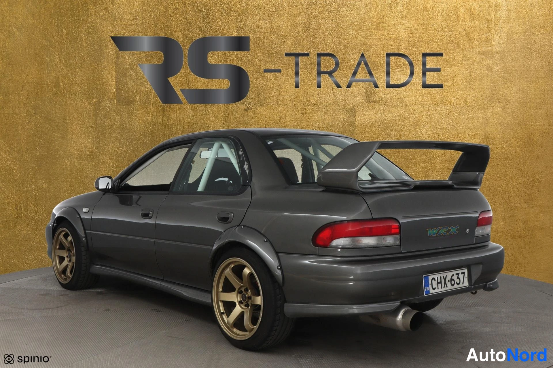 Harmaa Subaru Impreza 1999, takaviisto, kuva 5