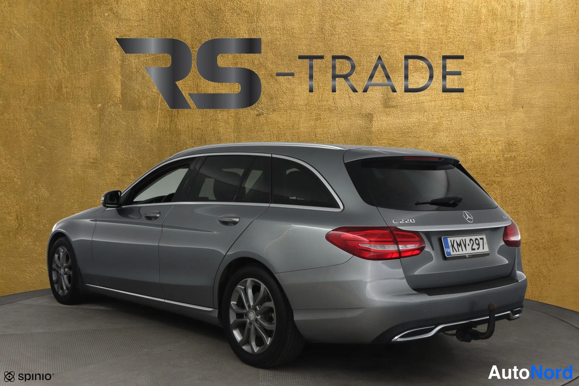 Harmaa Mercedes-Benz C 2014, takaviisto, kuva 5