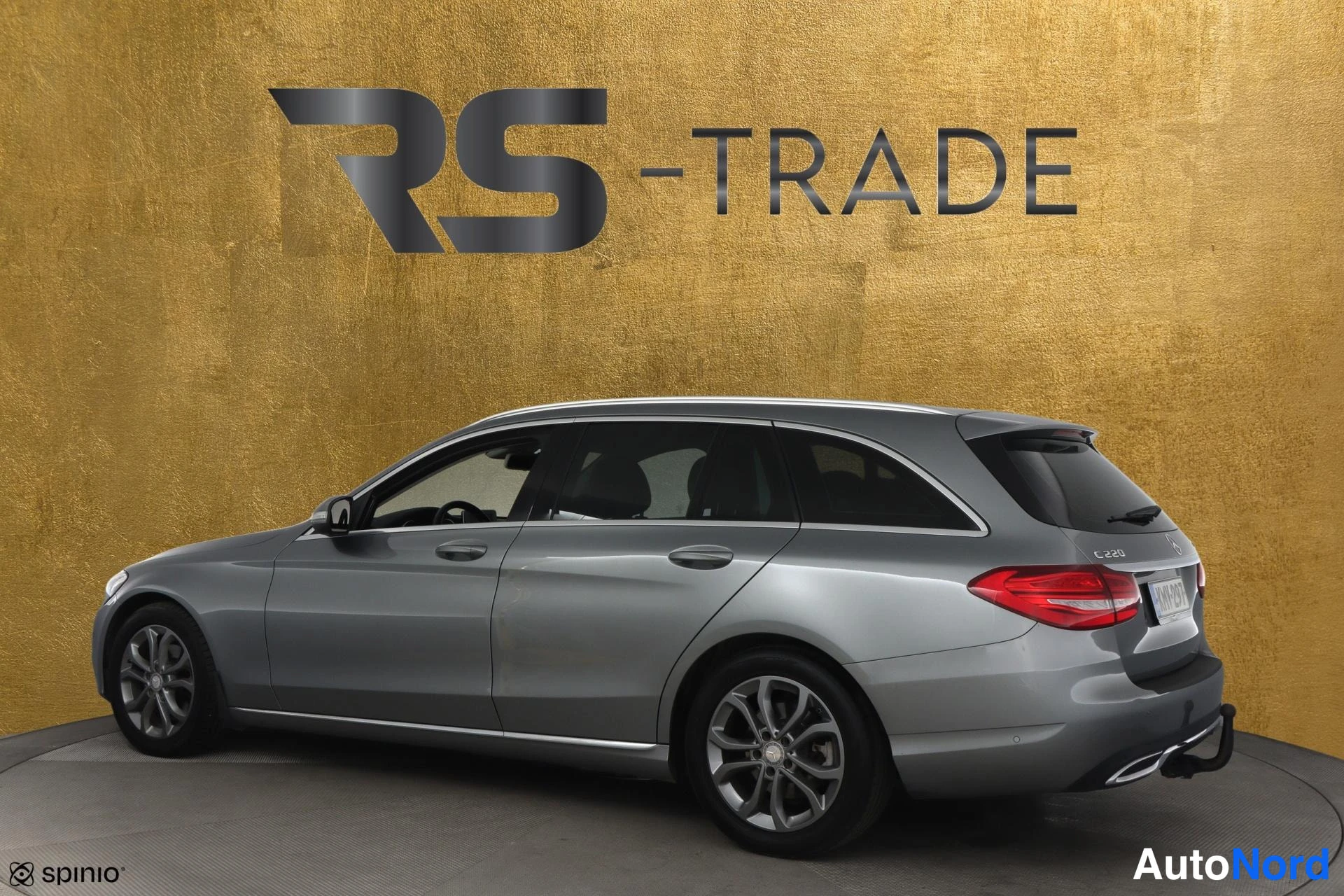 Harmaa Mercedes-Benz C 2014, takaviisto, kuva 6