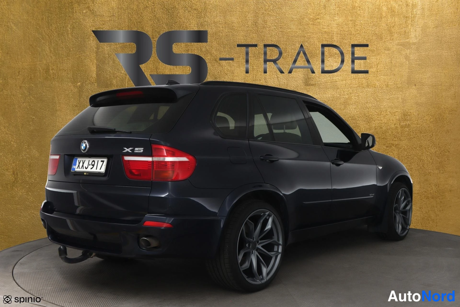 Sininen BMW X5 2007, takaviisto, kuva 4