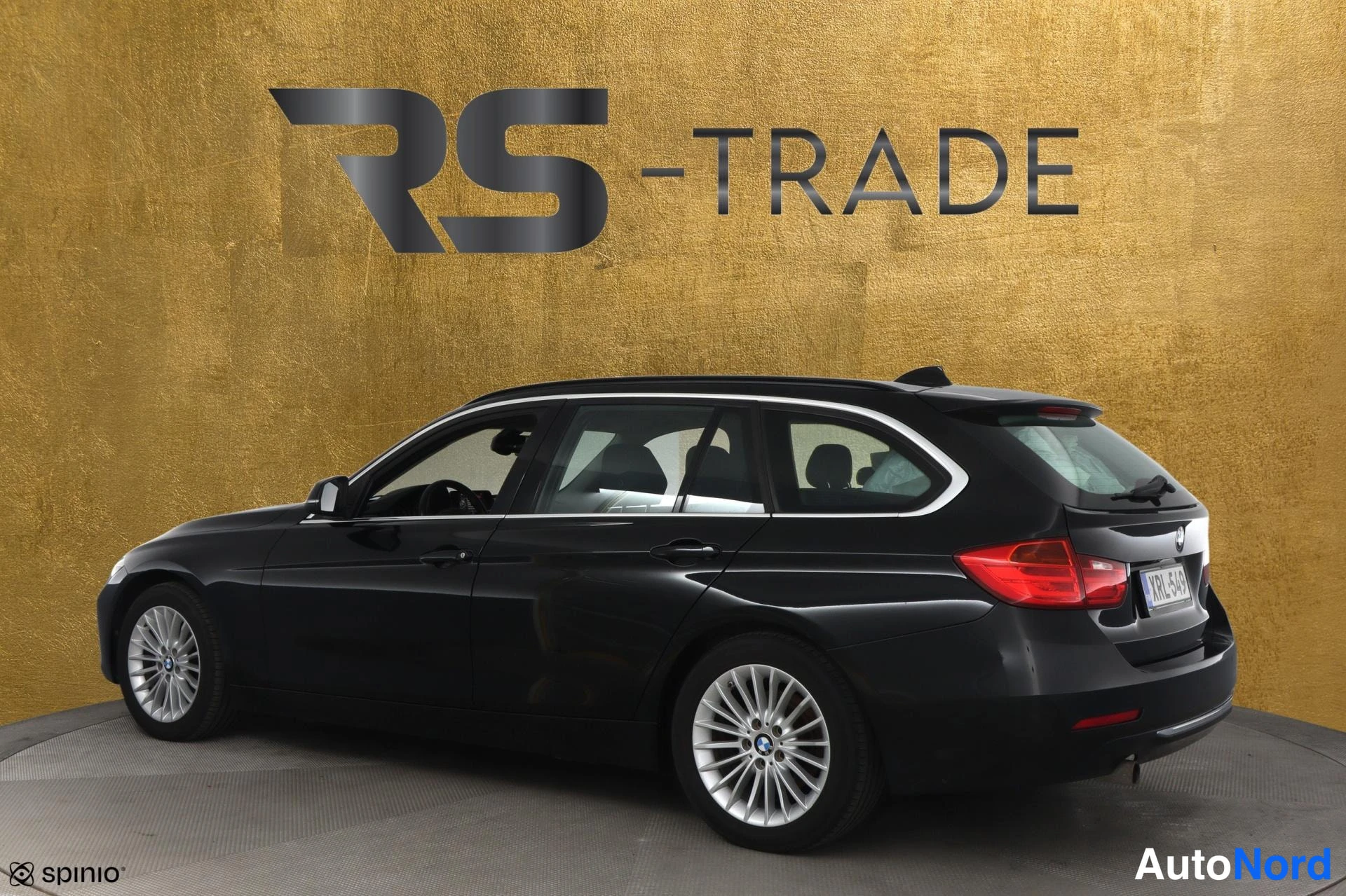 Musta BMW 316d 2014, takaviisto, kuva 6